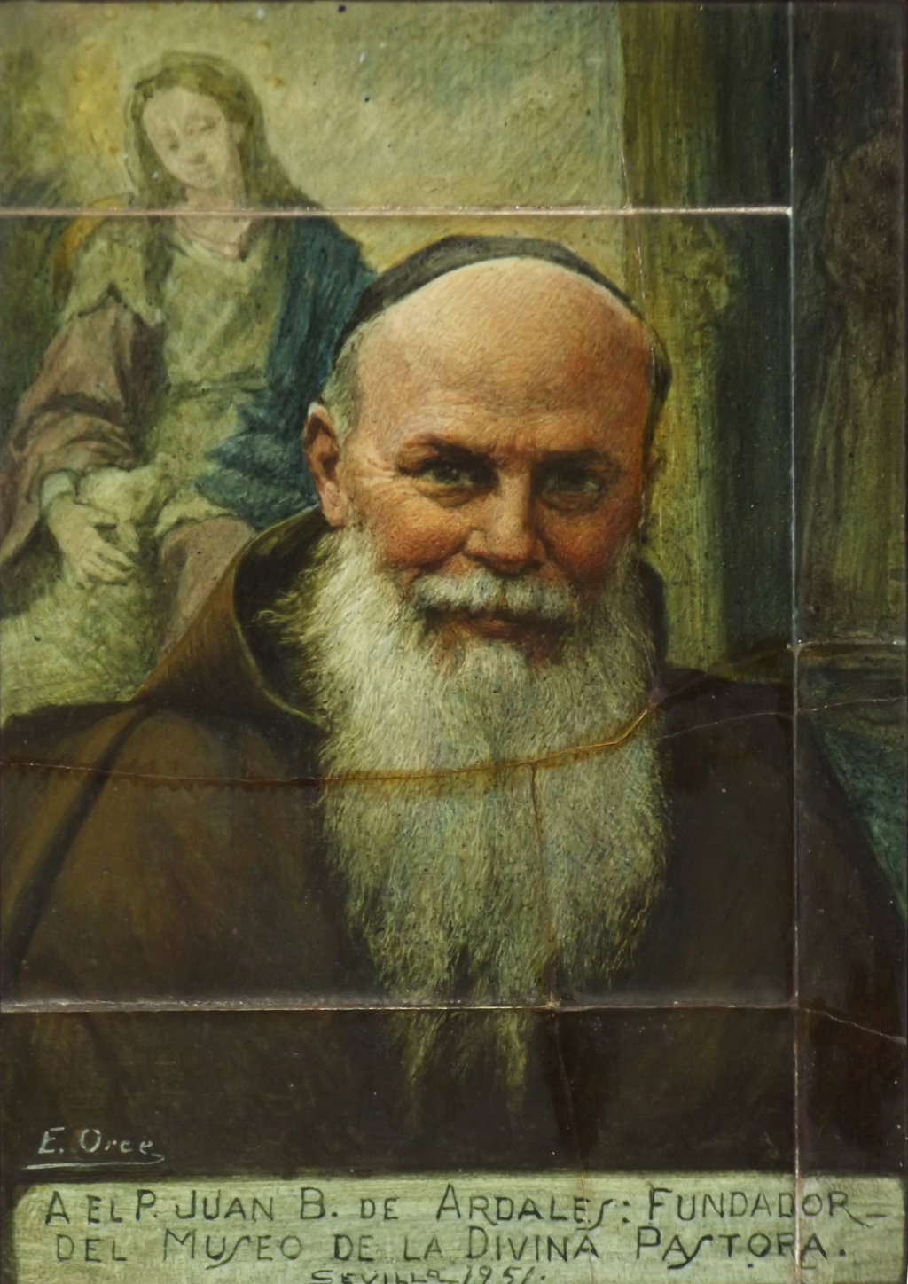 01539. Retablo cerámico. Padre Juan Bautista de Ardales. Convento de Capuchinos. Sevilla.