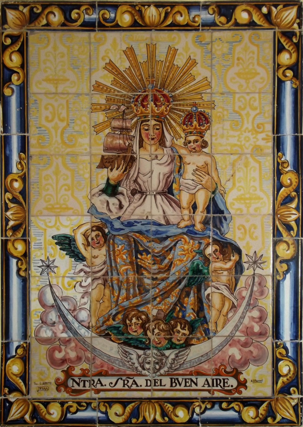 01544. Retablo Cerámico. Virgen del Buen Aire. Sevilla.