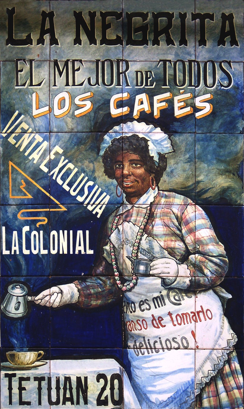 01545. Panel publicitario. Cafés La Negrita. Sevilla.