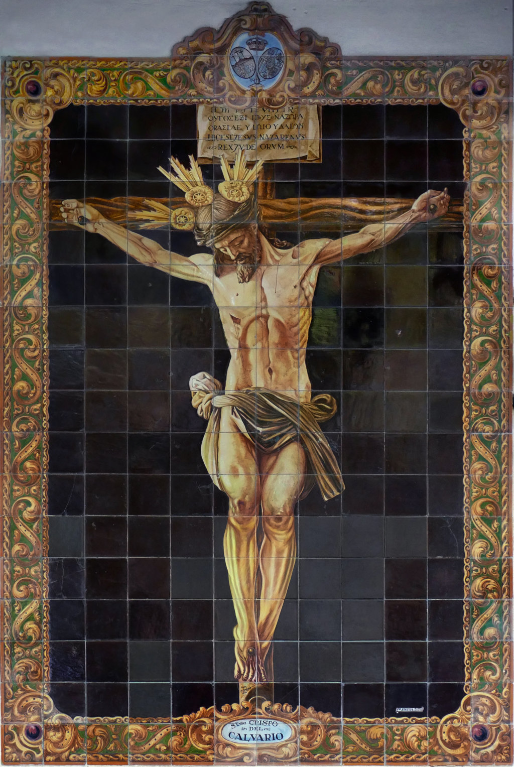 01546. Retablo cerámico. Cristo del Calvario. Sevilla.