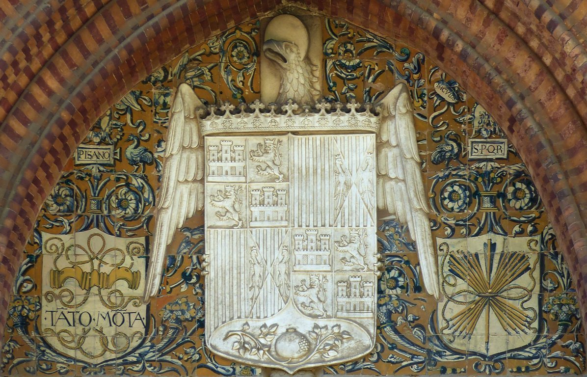 01623. Portada de la iglesia del convento de Santa Paula. Tímpano. Sevilla.