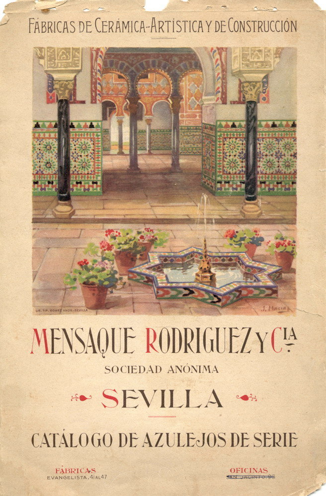 01799. Diseño. Catálogo. Mensaque Rodríguez y Cía. Sevilla.