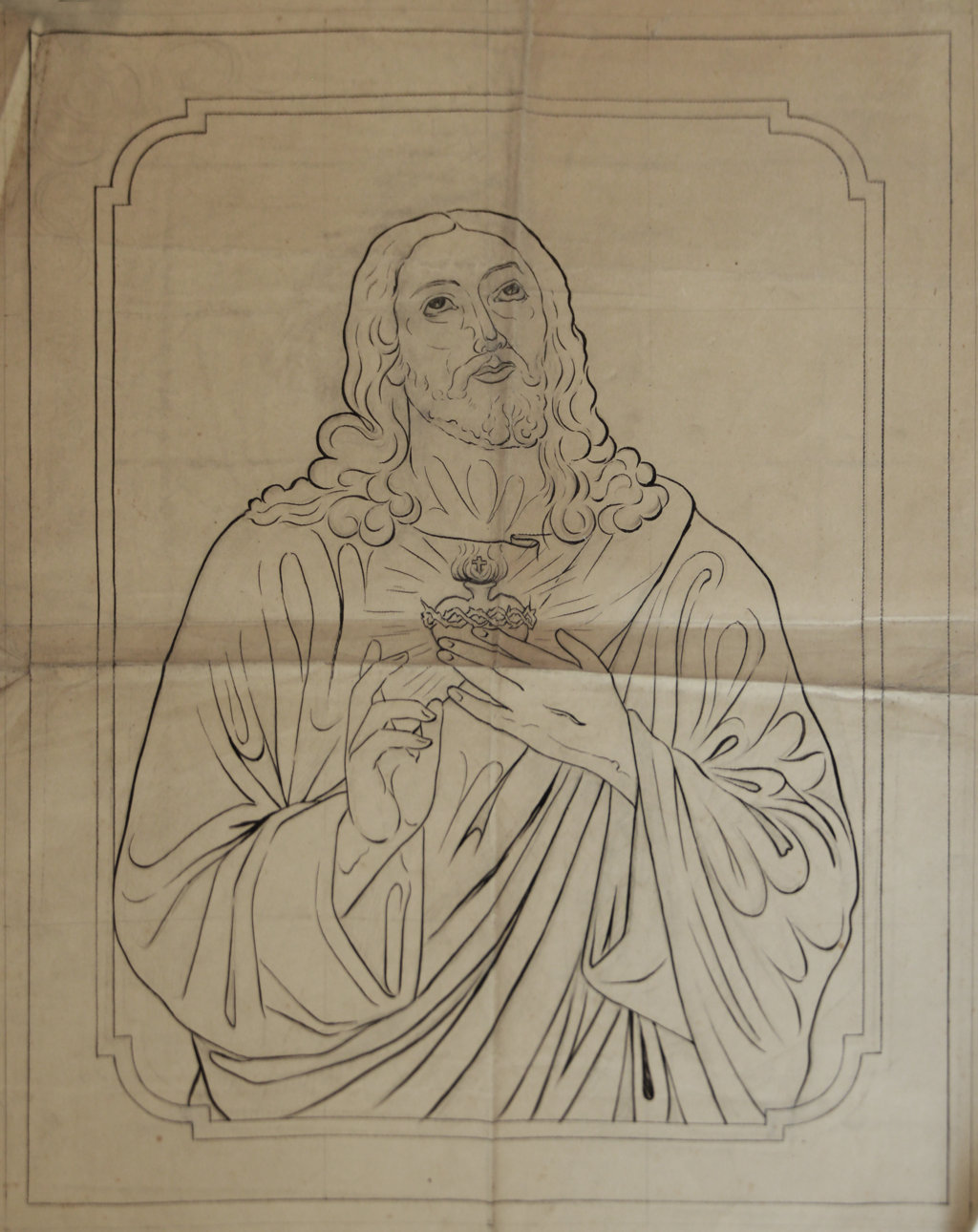 01808. Diseño. Boceto. Sagrado Corazón de Jesús. Sevilla.