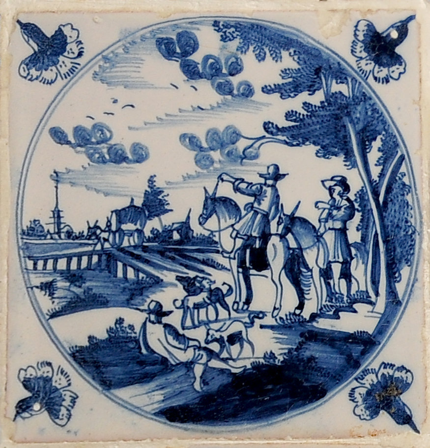 01883. Azulejo en revestimiento de armario. Paisajes. Museo de la Casa de la Contaduría. Cádiz
