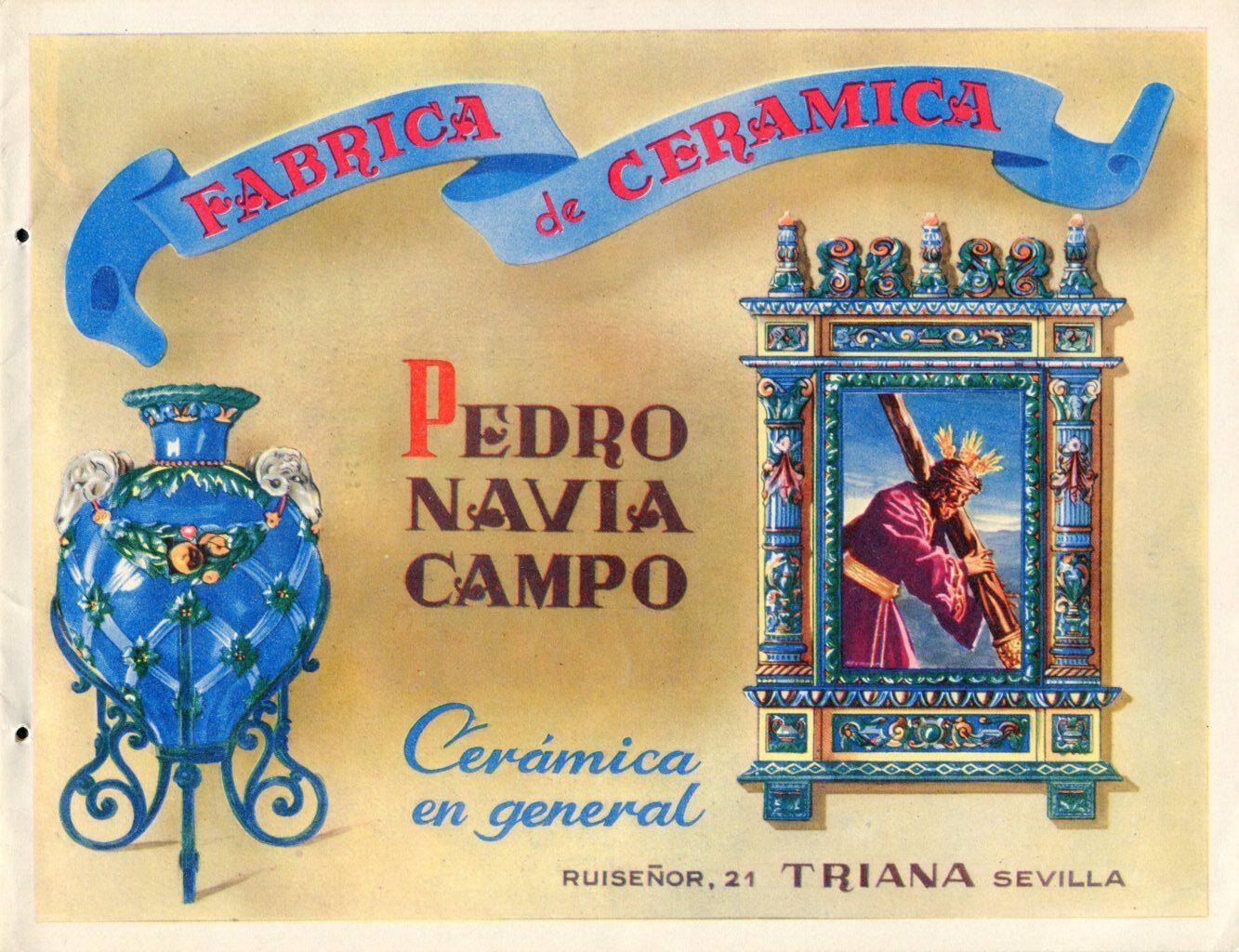 01886. Diseño. Catálogo. Fábrica de Cerámica Pedro Navia Campos. Sevilla.
