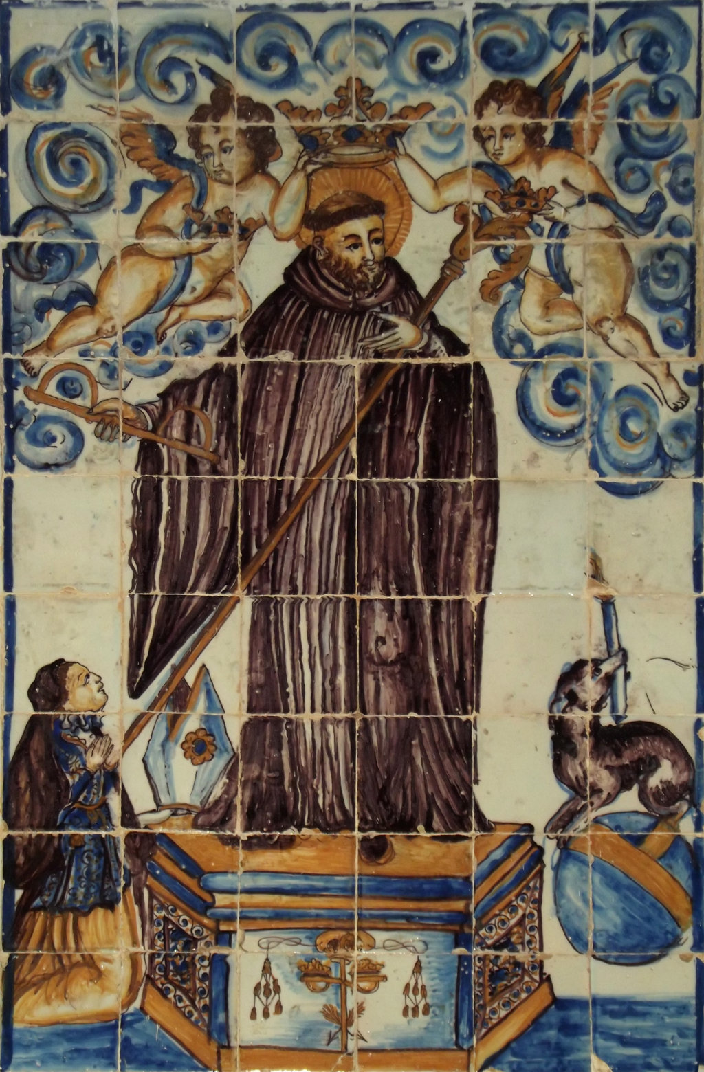 01898. Retablo cerámico. Santo Domingo de Silos. Convento de Capuchinos. Sevilla.
