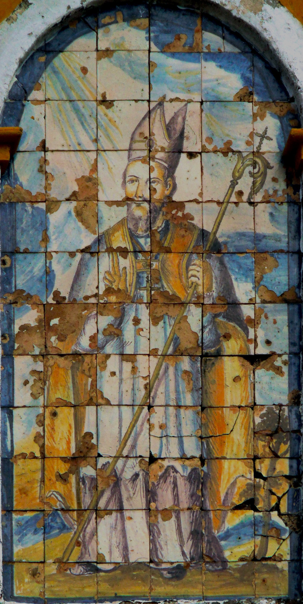 01905. Retablo cerámico. San Agustín de Hipona. Iglesia del Sagrado Corazón. Sevilla.