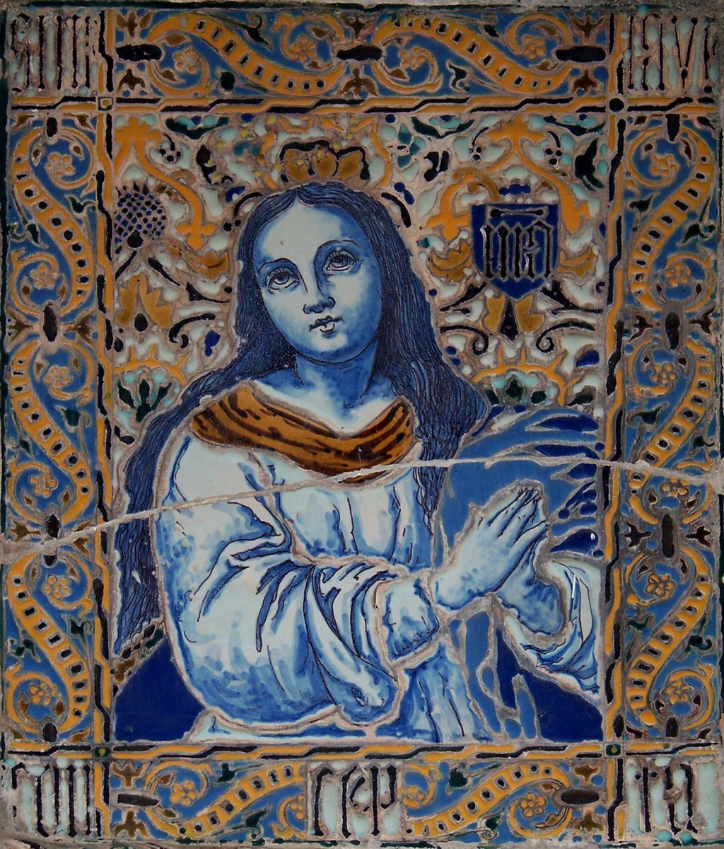 01906. Retablo cerámico. Inmaculada Concepción. Convento de Capuchinos. Sevilla.