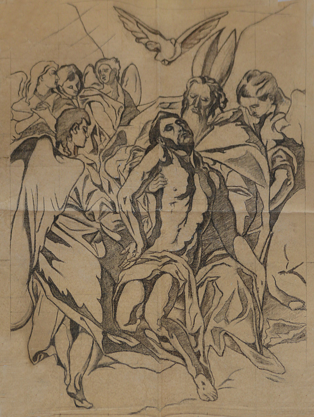 01914. Diseño. Boceto. La Trinidad de El Greco. Sevilla.