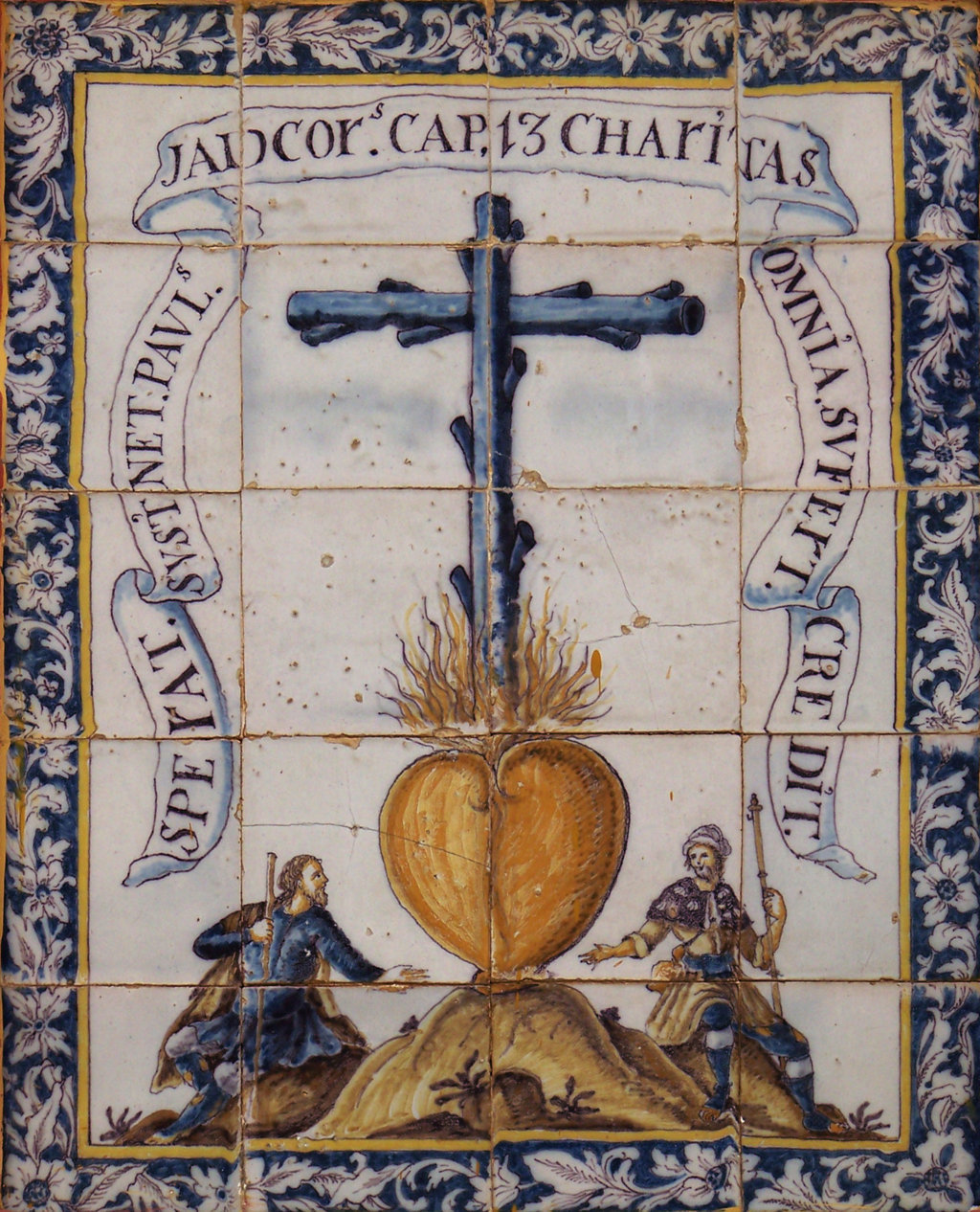 01962. Panel con heráldica de la Santa Caridad. Carmona. Sevilla.