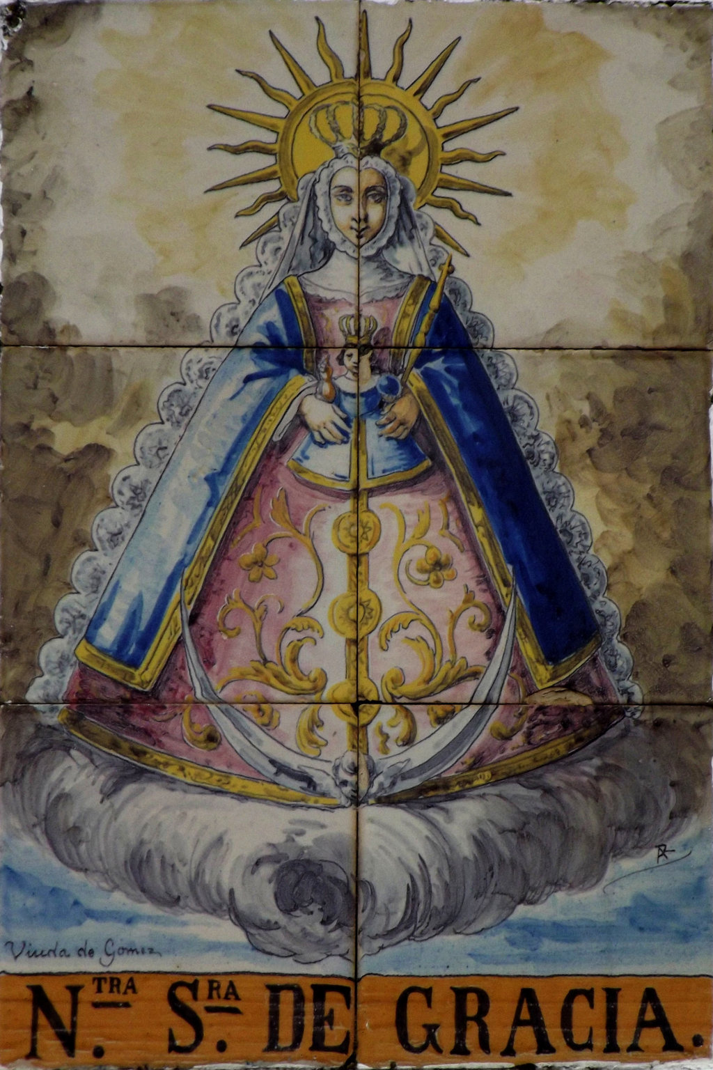 01999. Retablo cerámico. Virgen de Gracia. Castilblanco de los Arroyos. Sevilla.