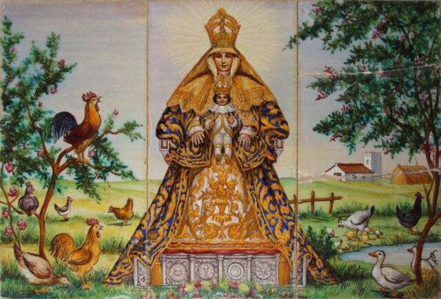 02140. Retablo cerámico. Virgen de los Reyes. Castilleja de la Cuesta. Sevilla.