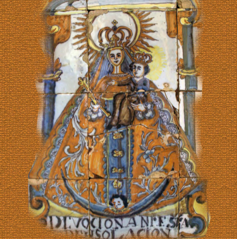 D00132. La Virgen de Consolación de Utrera en la azulejería. ¡La del barquito en la mano!