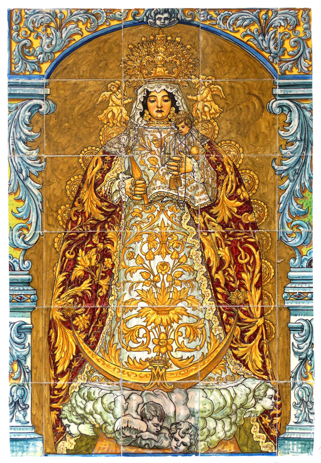 02577. Retablo cerámico. Virgen de Belén. Pilas. Sevilla.