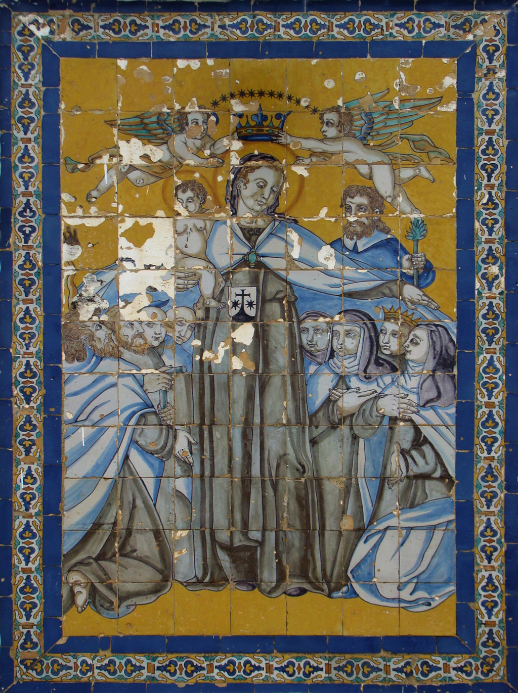 02586. Retablo cerámico. Virgen del Carmen. Sanlúcar la Mayor. Sevilla.