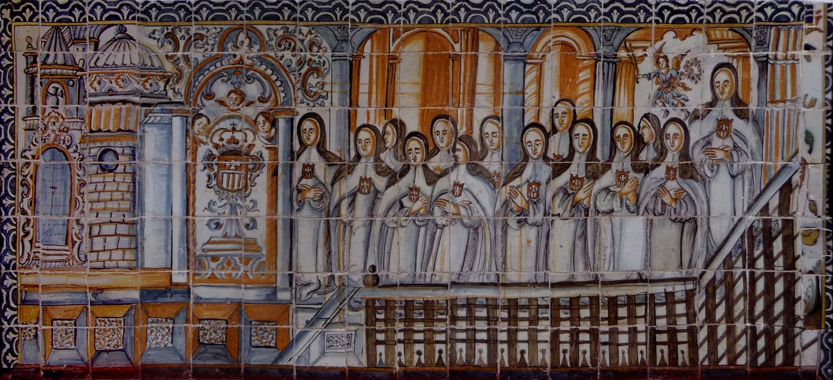 02590. Zócalo con la comunidad de religiosas. Convento de la Encarnación. Osuna. Sevilla.