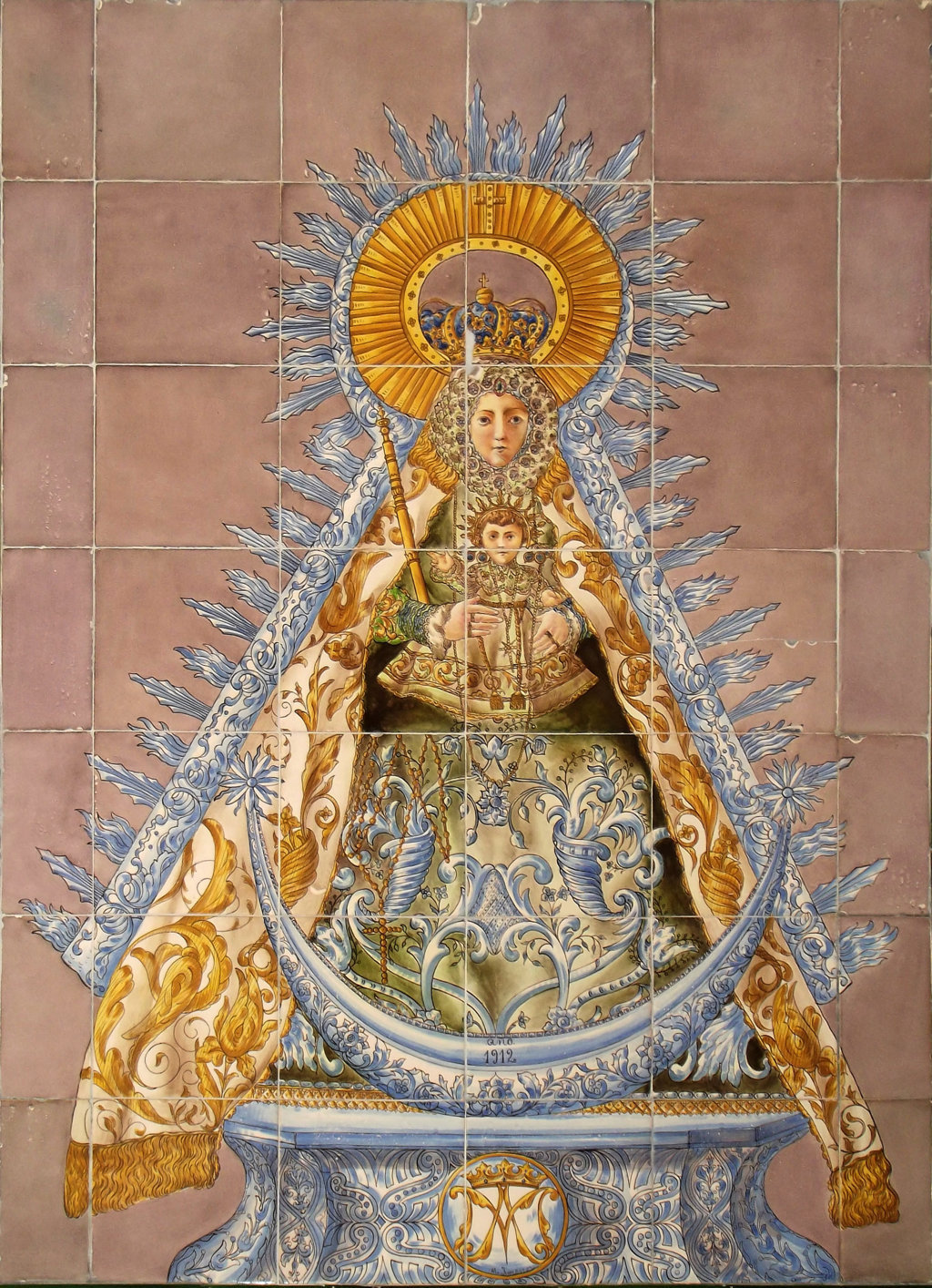02618. Retablo cerámico. Virgen del Valle. Écija. Sevilla.