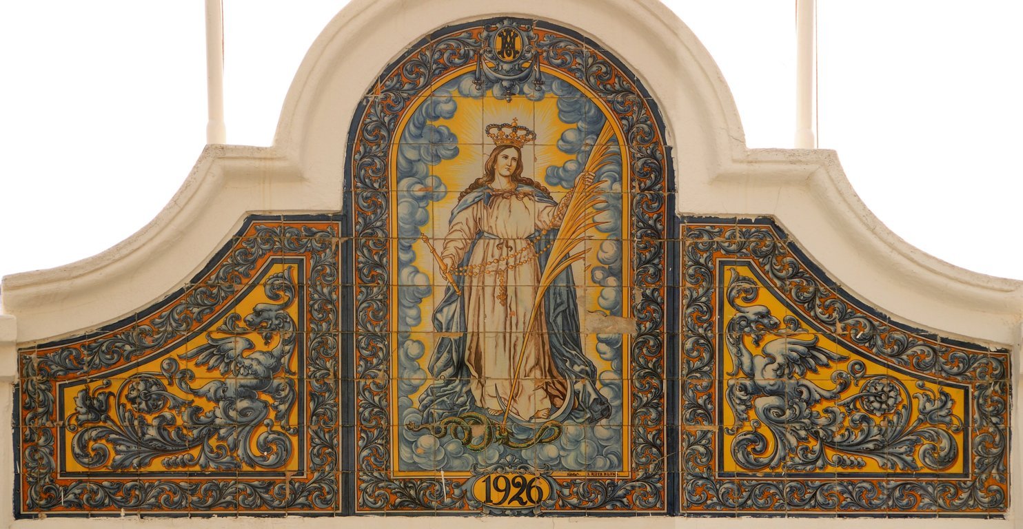 02622. Retablo cerámico. Virgen de la Palma. Cádiz.