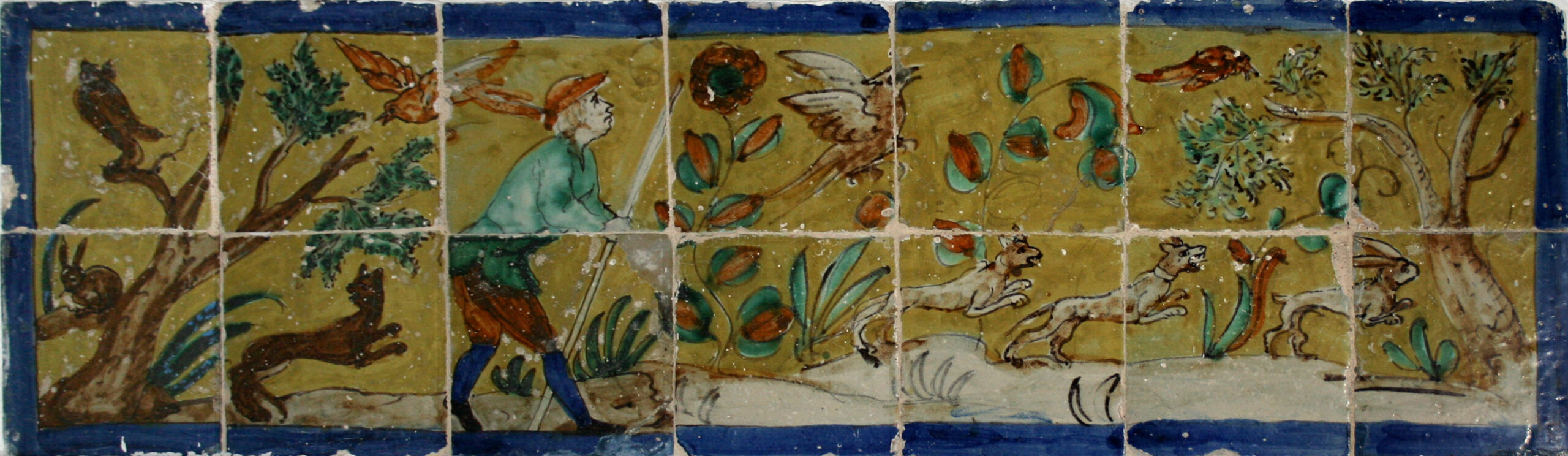 02628. Panel con escena de montería. Convento de Santa María de Jesús. Sevilla.