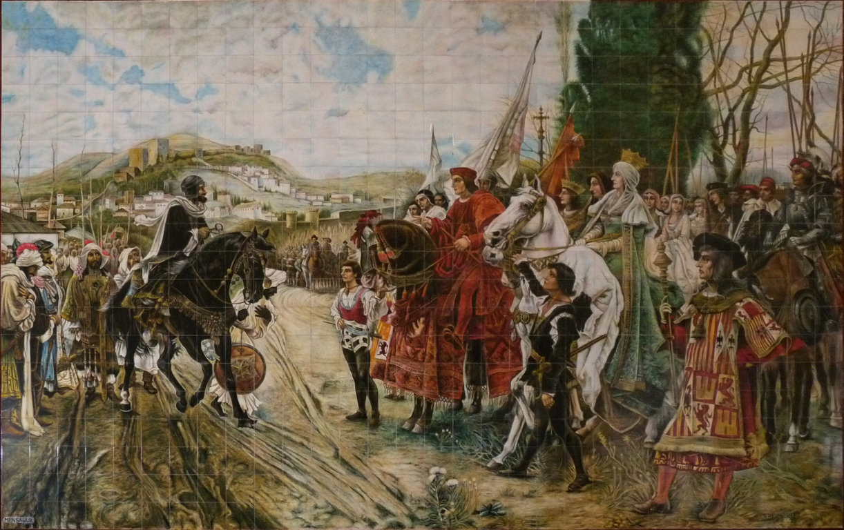 02638. Panel de Azulejos. La rendición de Granada. Capitanía. Sevilla.