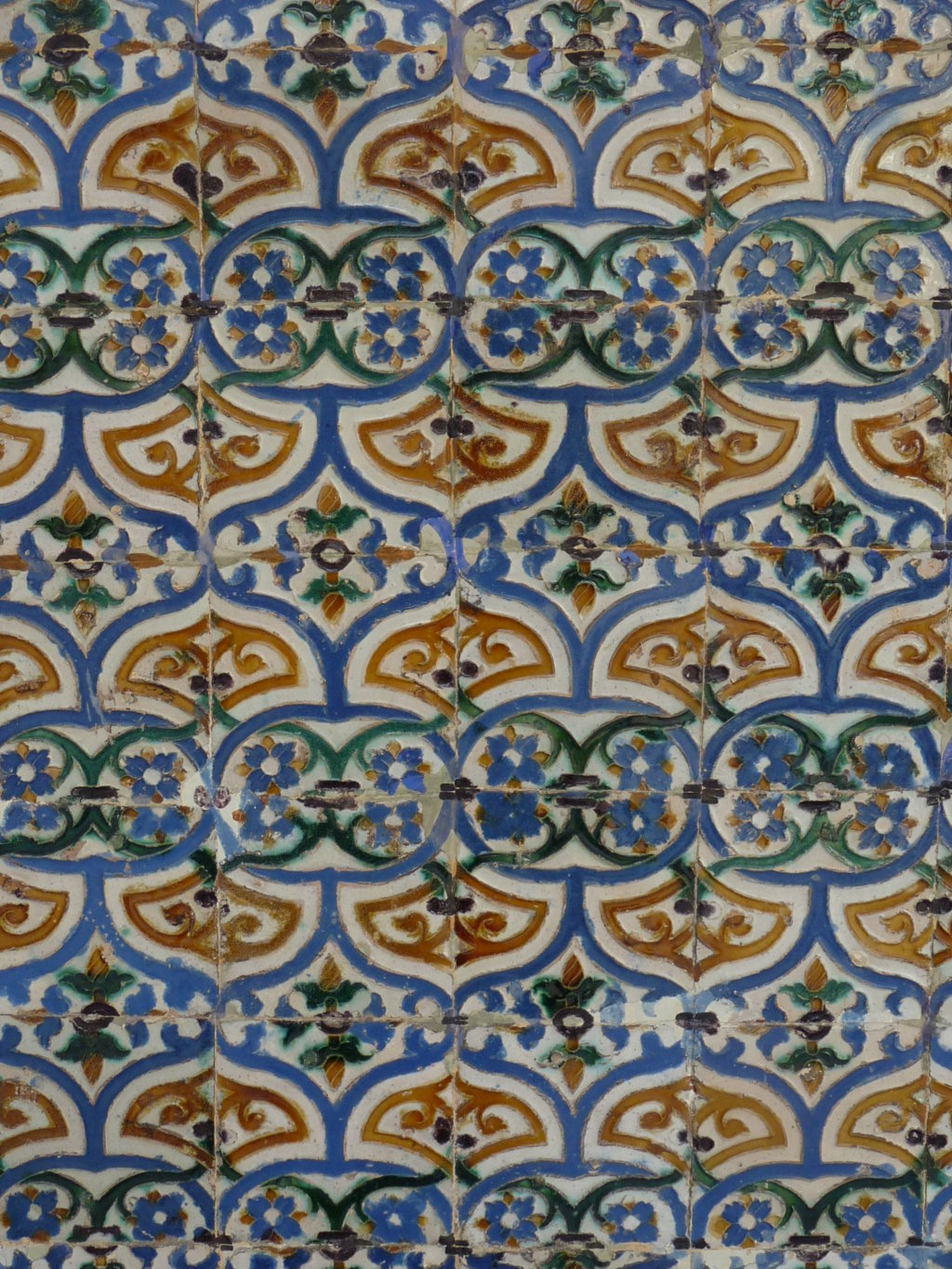 02667. Zócalo. Paño de azulejos de arista. Modelo 001. Casa de Pilatos. Sevilla.