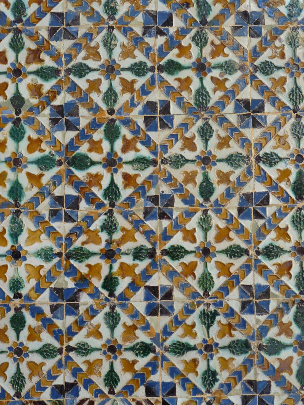 02671. Zócalo. Paño de azulejos de arista. Modelo 005. Casa de Pilatos. Sevilla.
