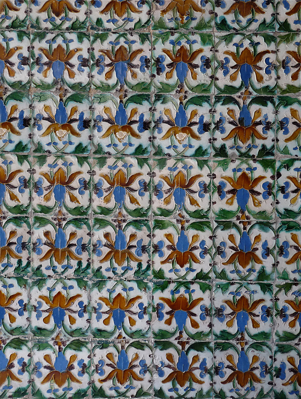 02674. Zócalo. Paño de azulejos de arista. Modelo 008. Casa de Pilatos. Sevilla.