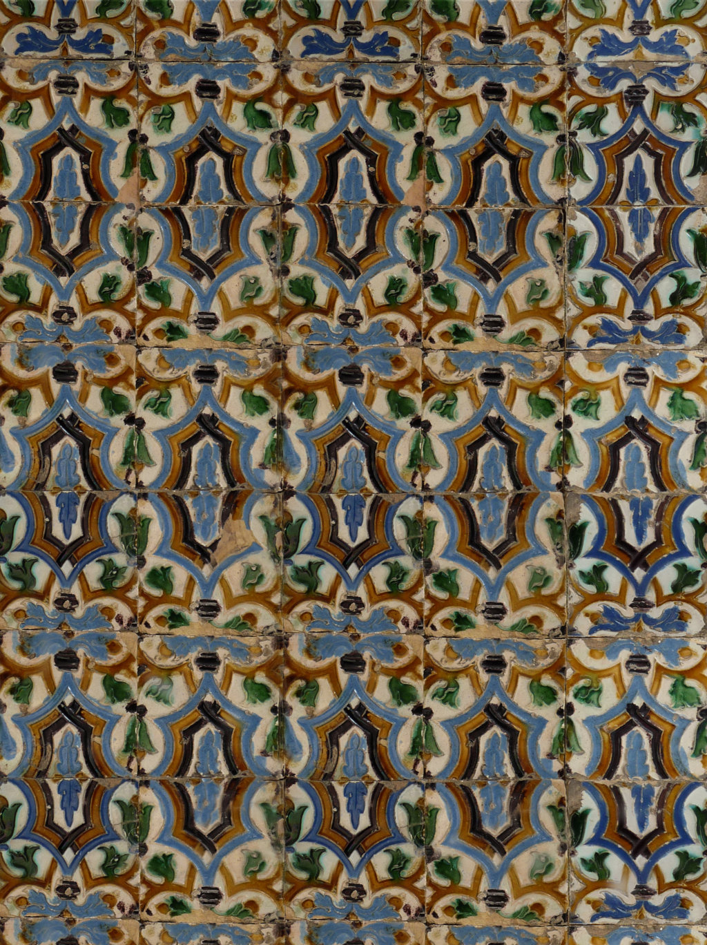 02680. Zócalo. Paño de azulejos de arista. Modelo 014. Casa de Pilatos. Sevilla.