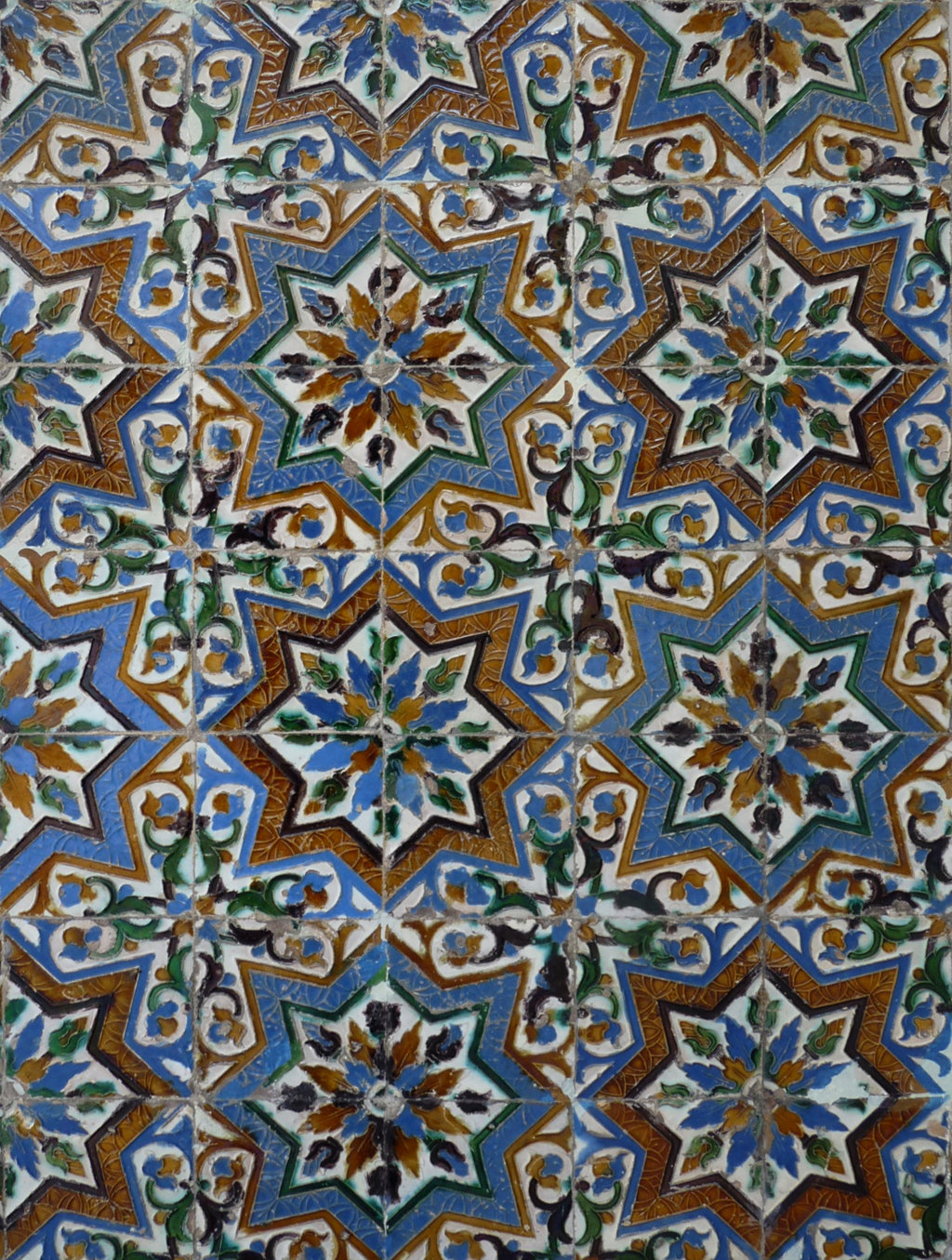 02682. Zócalo. Paño de azulejos de arista. Modelo 016. Casa de Pilatos. Sevilla.