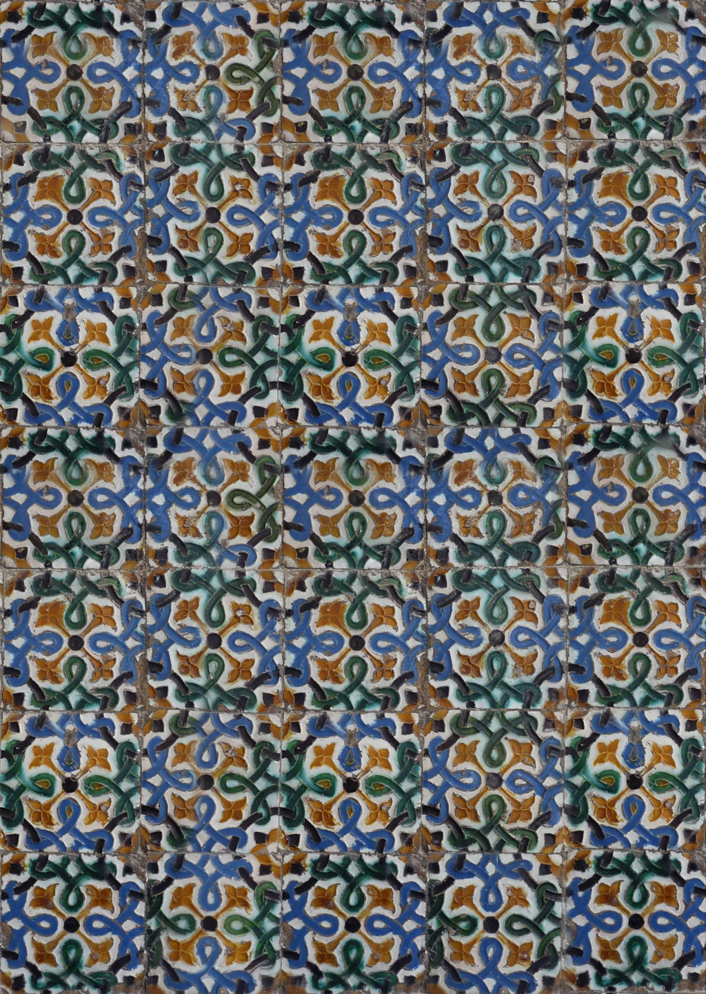 02685. Zócalo. Paño de azulejos de arista. Modelo 019. Casa de Pilatos. Sevilla.