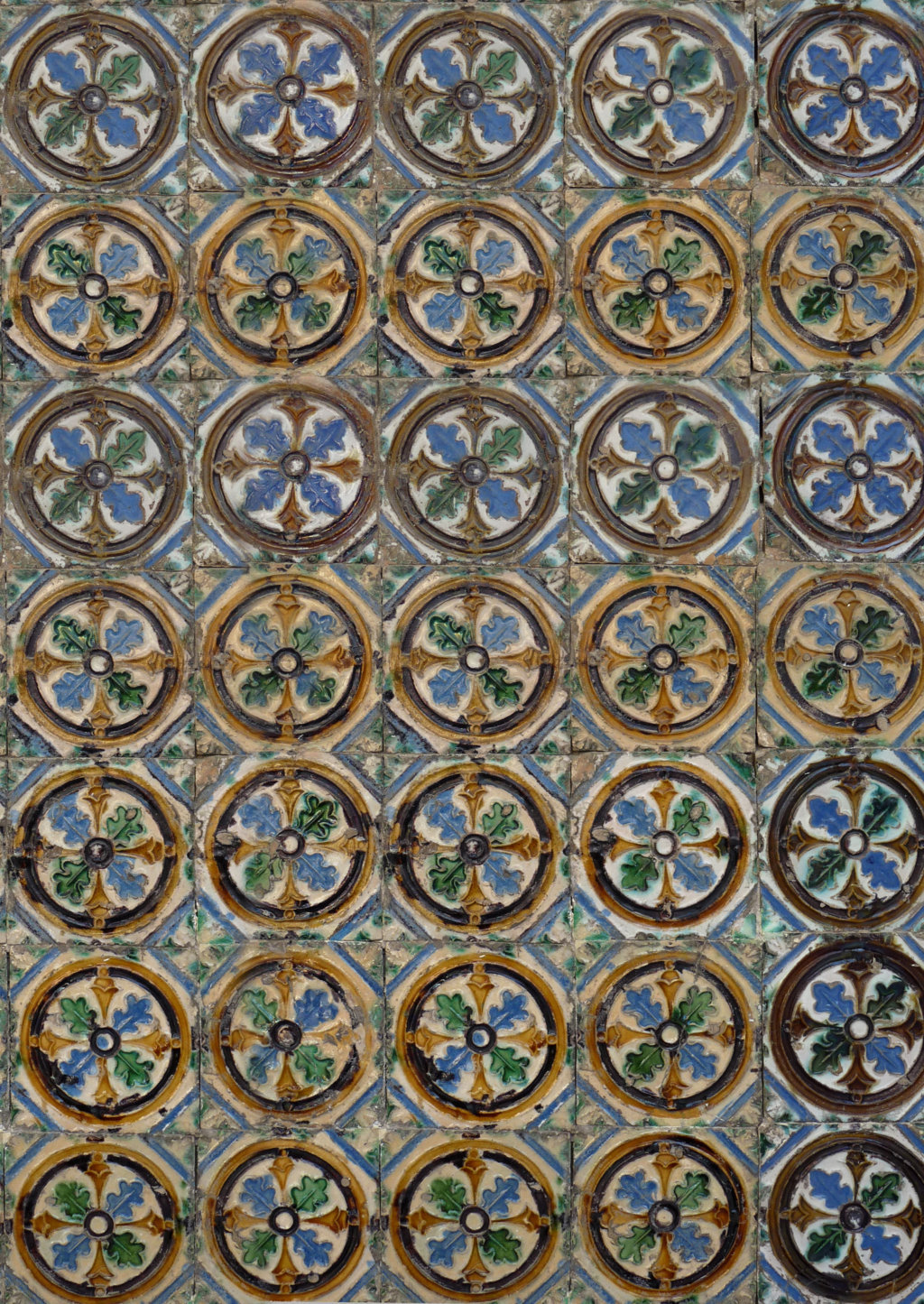 02686. Zócalo. Paño de azulejos de arista. Modelo 020. Casa de Pilatos. Sevilla.