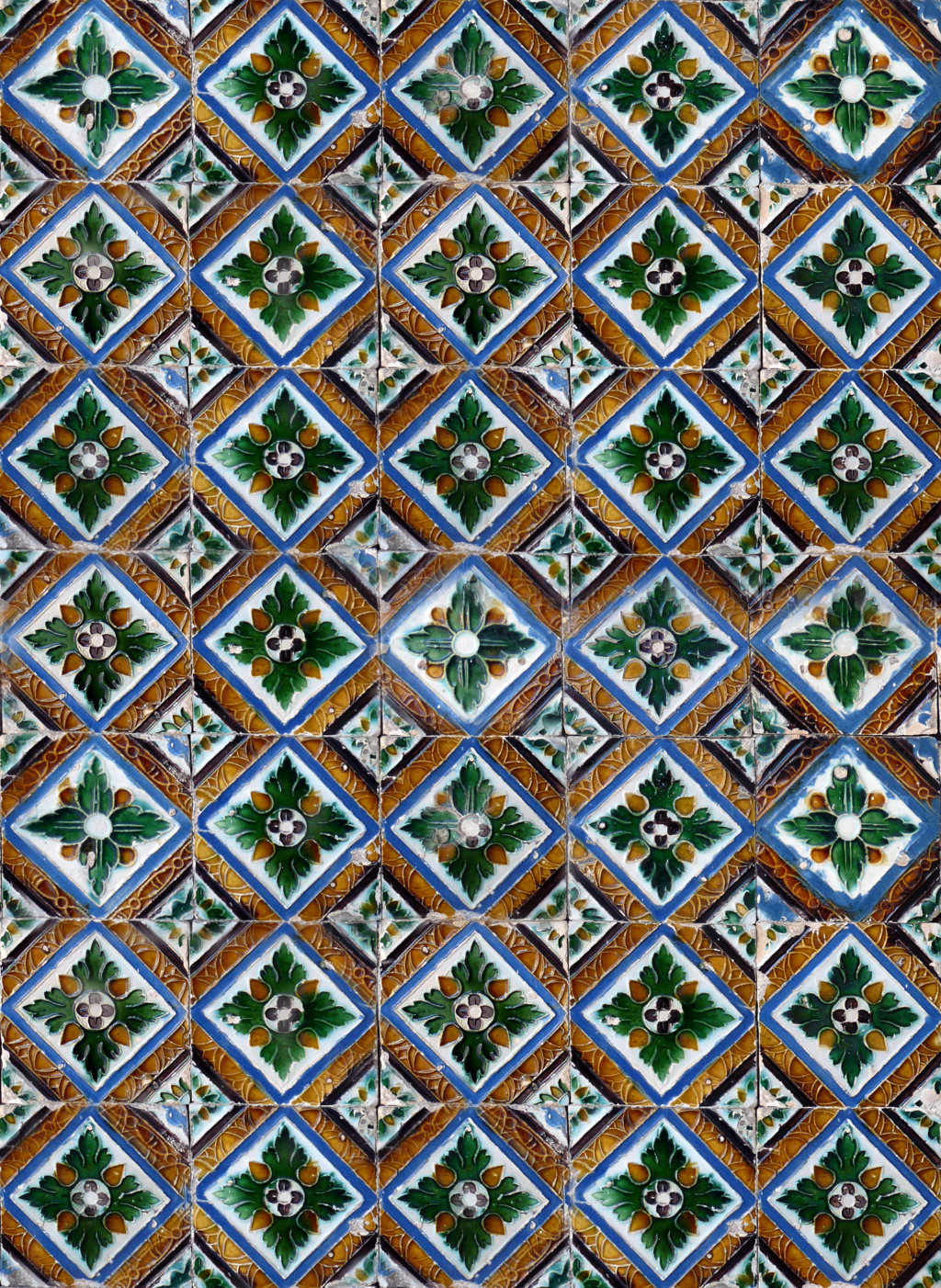 02689. Zócalo. Paño de azulejos de arista. Modelo 023. Casa de Pilatos. Sevilla.