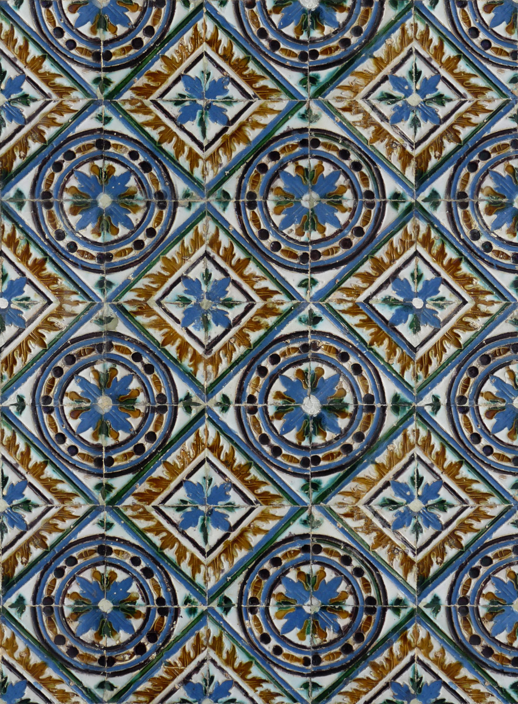 02690. Zócalo. Paño de azulejos de arista. Modelo 024. Casa de Pilatos. Sevilla.