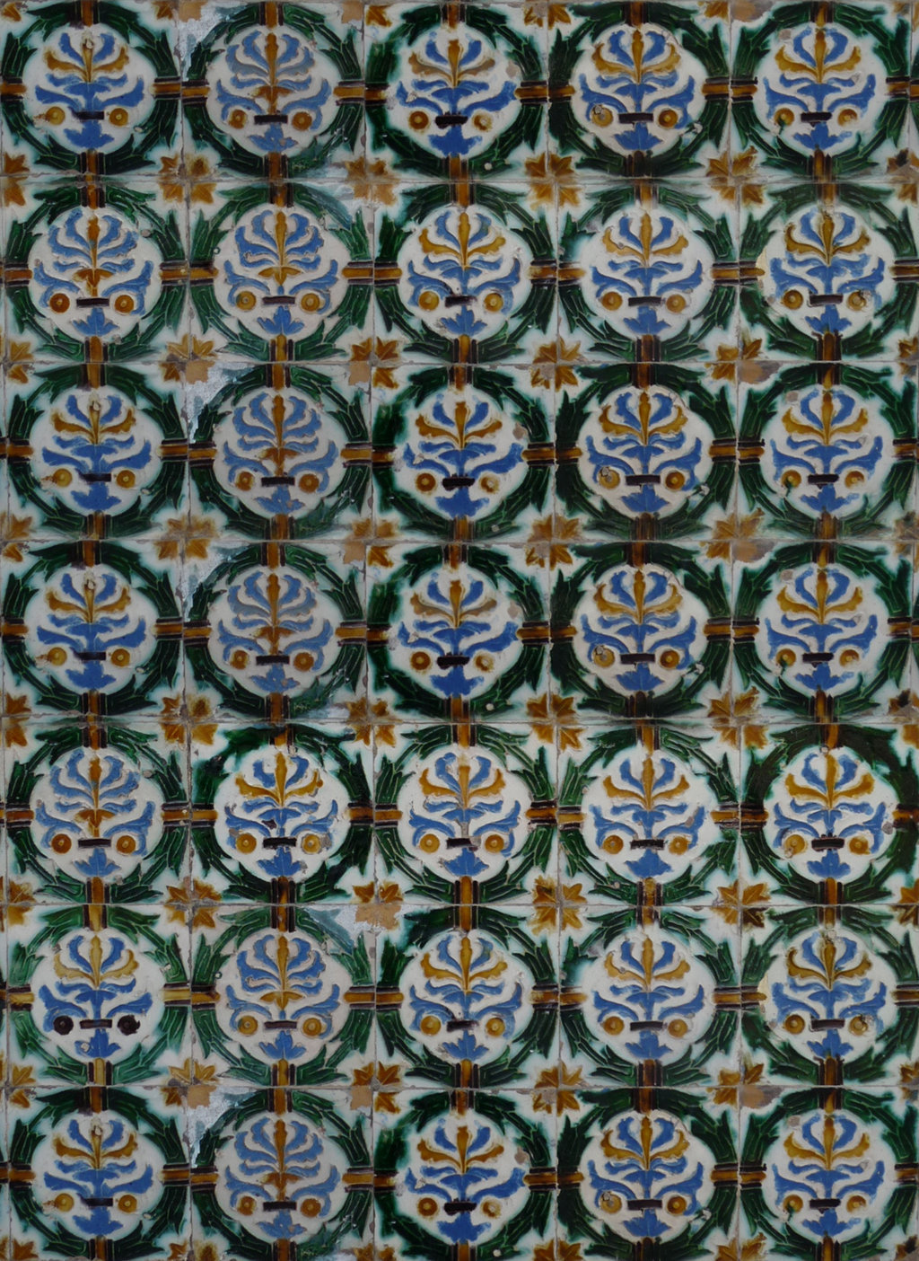 02691. Zócalo. Paño de azulejos de arista. Modelo 025. Casa de Pilatos. Sevilla.