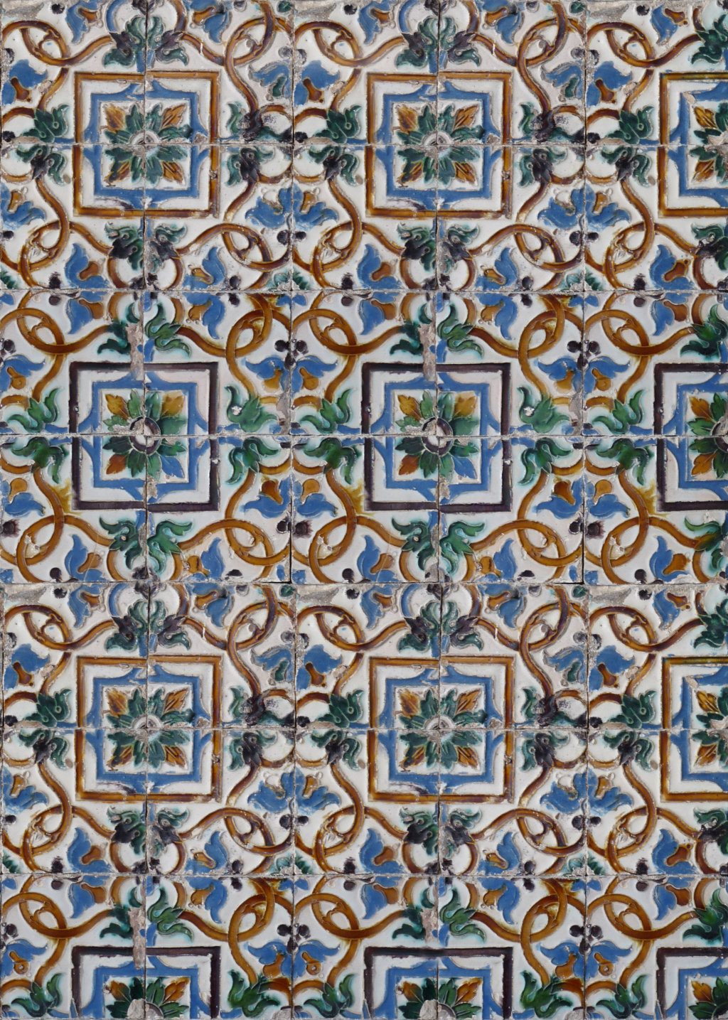 02694. Zócalo. Paño de azulejos de arista. Modelo 028. Casa de Pilatos. Sevilla.