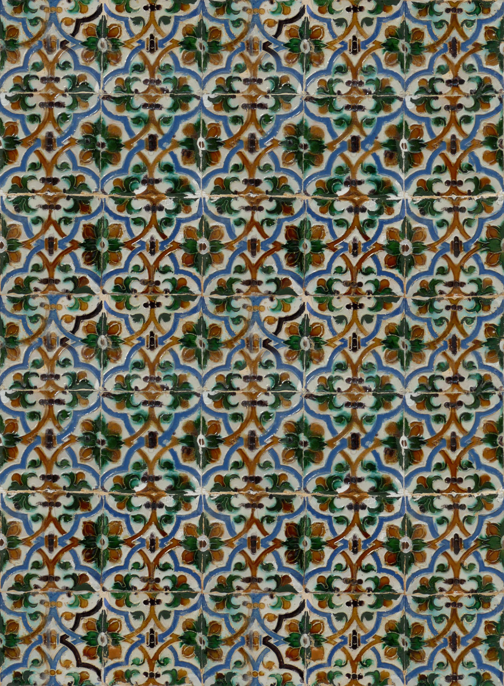 02697. Zócalo. Paño de azulejos de arista. Modelo 031. Casa de Pilatos. Sevilla.