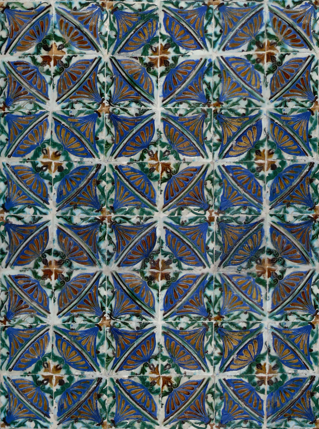 02711. Zócalo. Paño de azulejos de arista. Modelo 043. Casa de Pilatos. Sevilla.