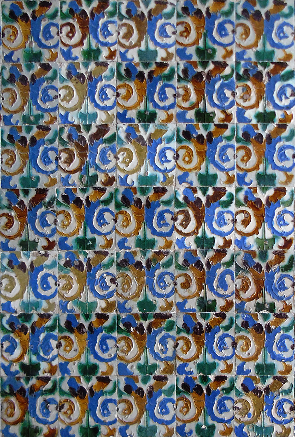 02722. Zócalo. Paño de azulejos de arista. Modelo 054. Casa de Pilatos. Sevilla.