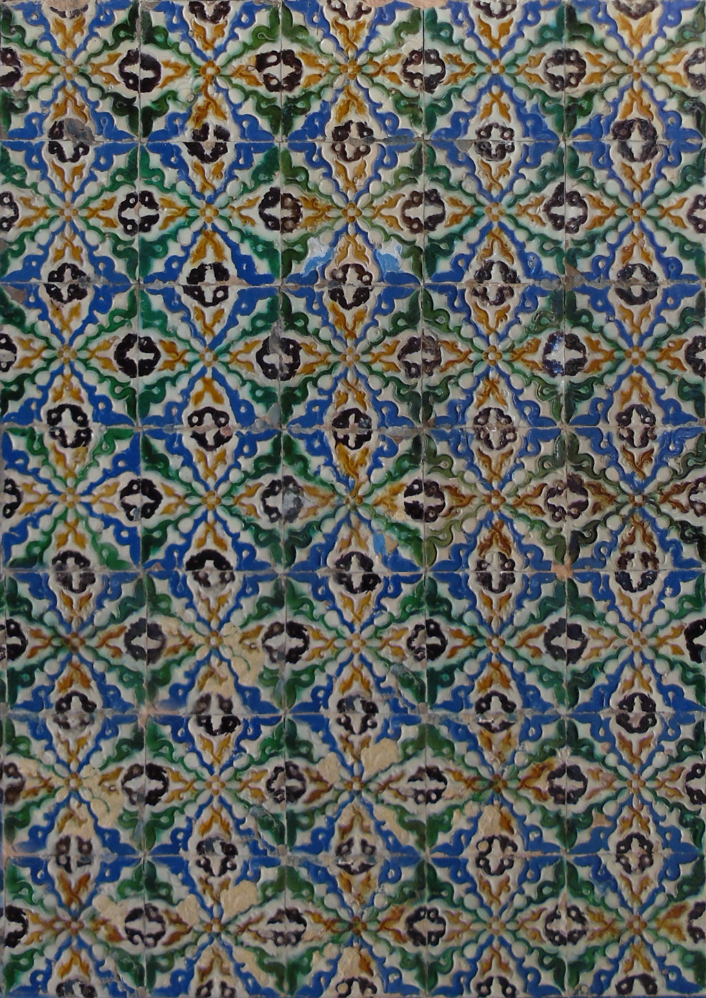 02729. Zócalo. Paño de azulejos de arista. Modelo 061. Casa de Pilatos. Sevilla.