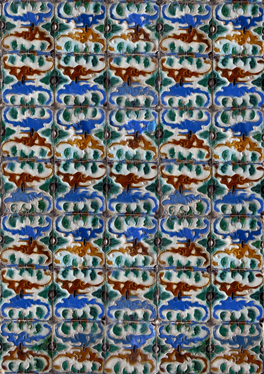 02731. Zócalo. Paño de azulejos de arista. Modelo 063. Casa de Pilatos. Sevilla.