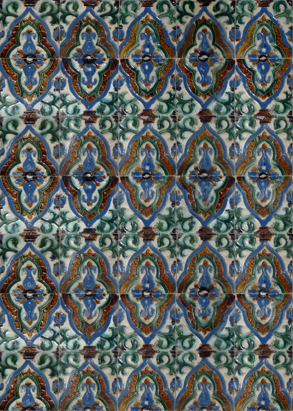 02701. Zócalo. Paño de azulejos de arista. Modelo 035. Casa de Pilatos. Sevilla.