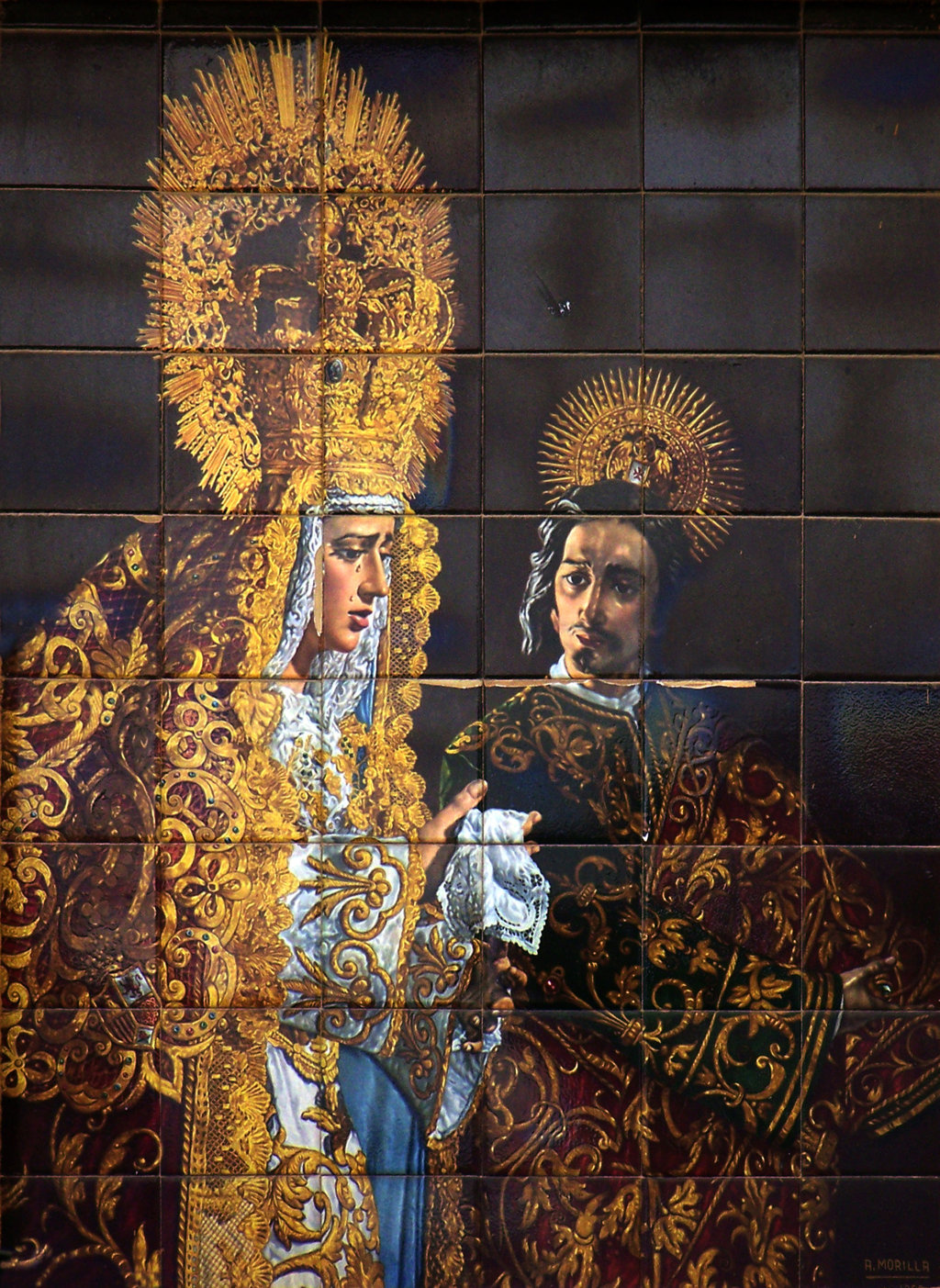 02822. Retablo cerámico. Virgen de la Amargura. Sevilla.