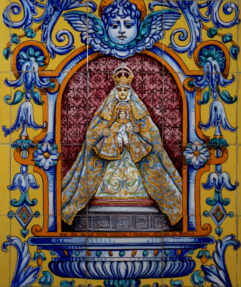 02981. Zócalo. Escena. Virgen de los Reyes. Iglesia de San Gonzalo. Sevilla.