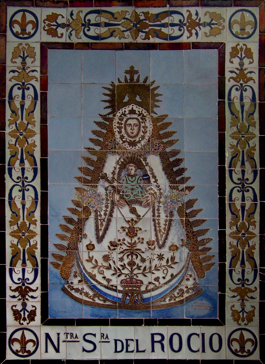 02994. Retablo cerámico. Virgen del Rocío. Iglesia de San Gonzalo. Sevilla.