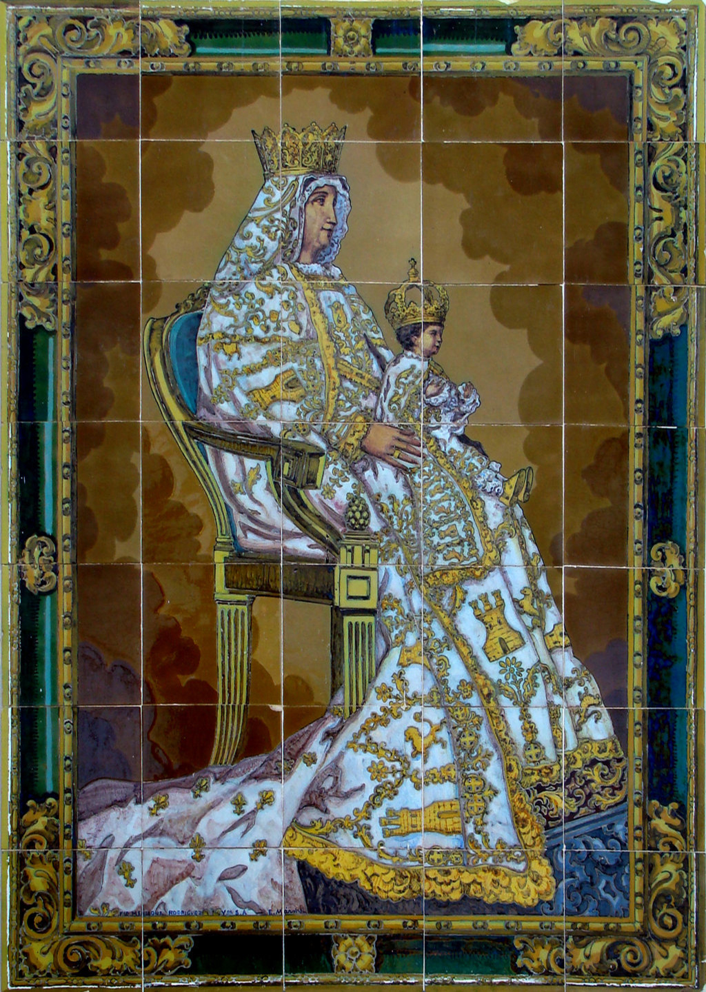 03014. Retablo cerámico. Virgen de los Reyes. Alcalá del Río. Sevilla.