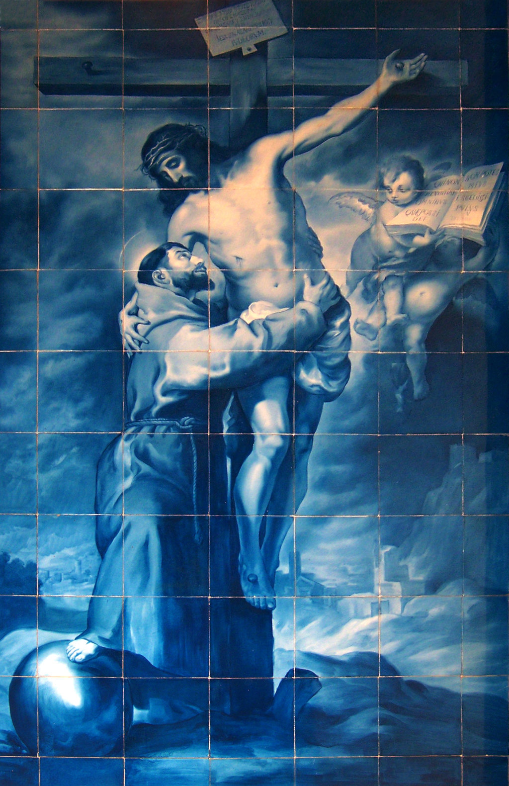 03060. Retablo cerámico. San Francisco de Asís. Convento del Socorro. Sevilla.
