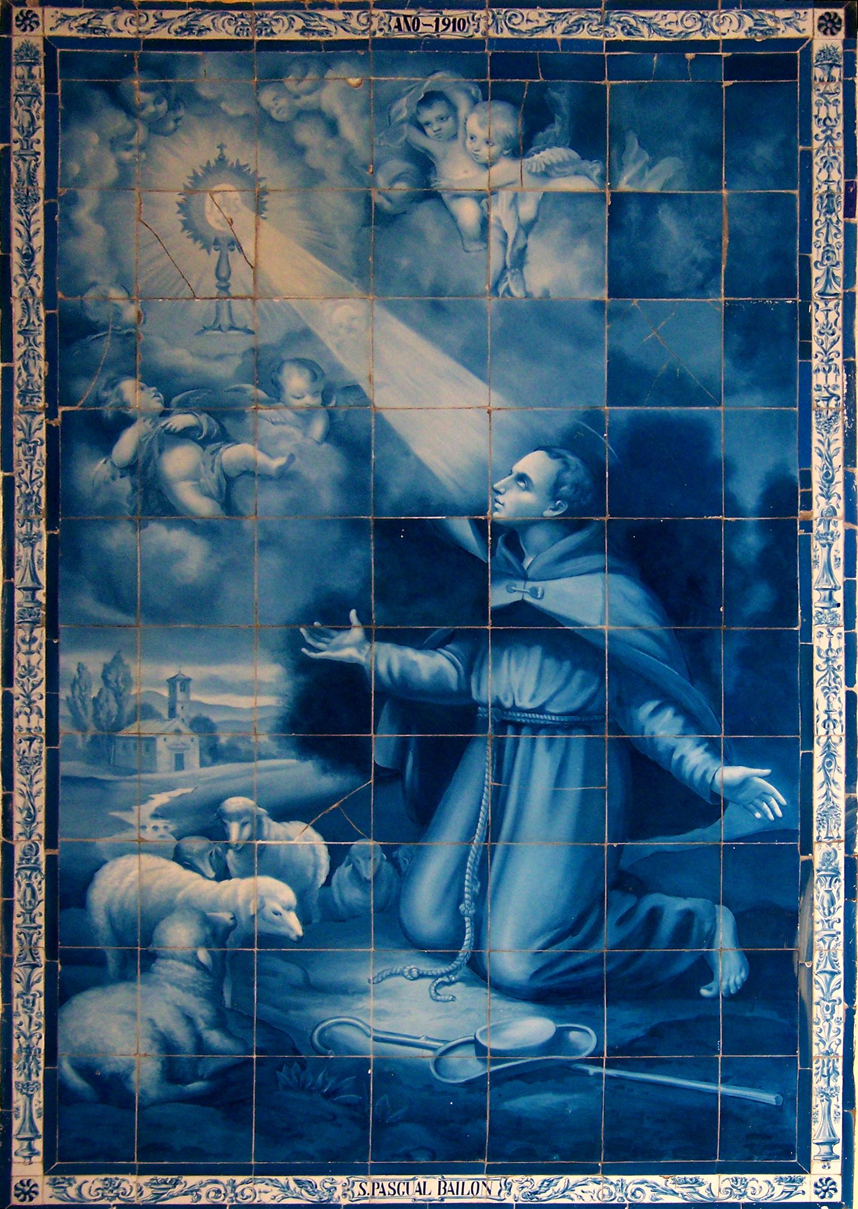 03067. Retablo cerámico. San Pascual Bailón. Convento del Socorro. Sevilla.