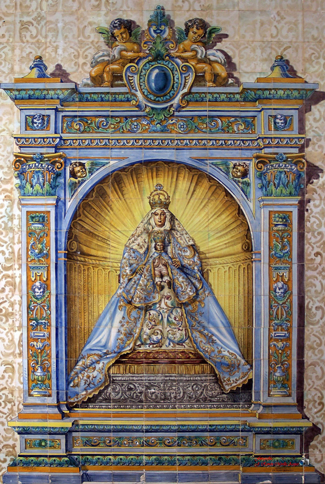 03139. Retablo cerámico. Virgen de los Reyes. Sevilla.