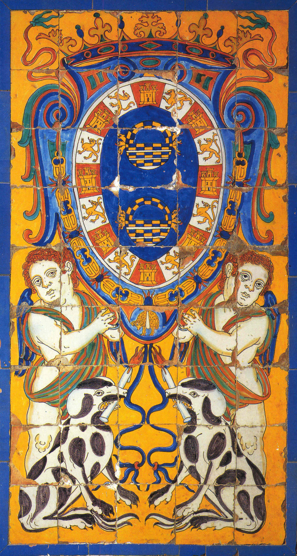03173. Panel con heráldica dominica y de los Pérez de Guzmán. Museo de Bellas Artes. Sevilla.