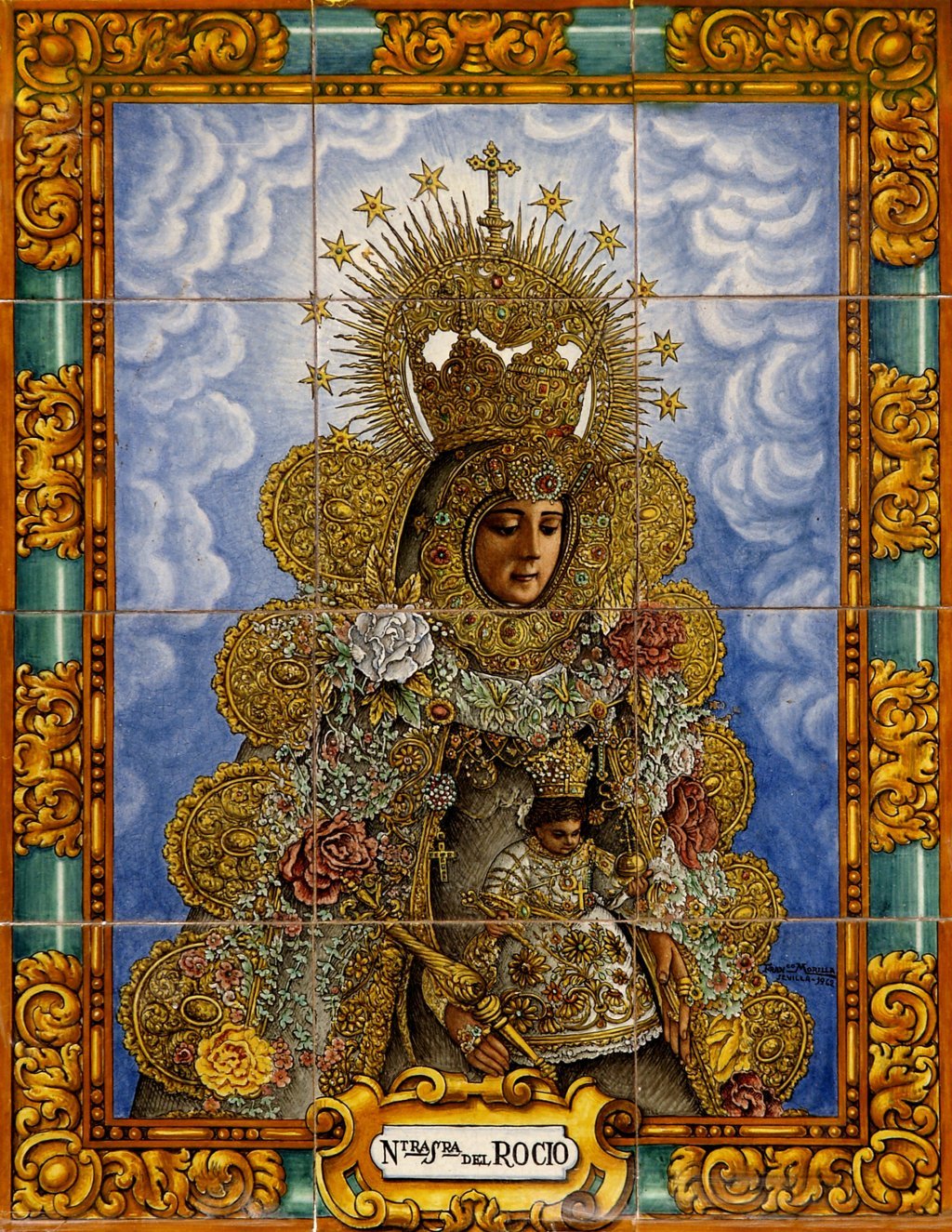 03178. Retablo cerámico. Virgen del Rocío. Almonte. Huelva.